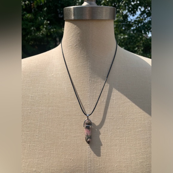 Handmade Genuine Stone Dagger Charm Amulet Necklace - Picture 14 of 14